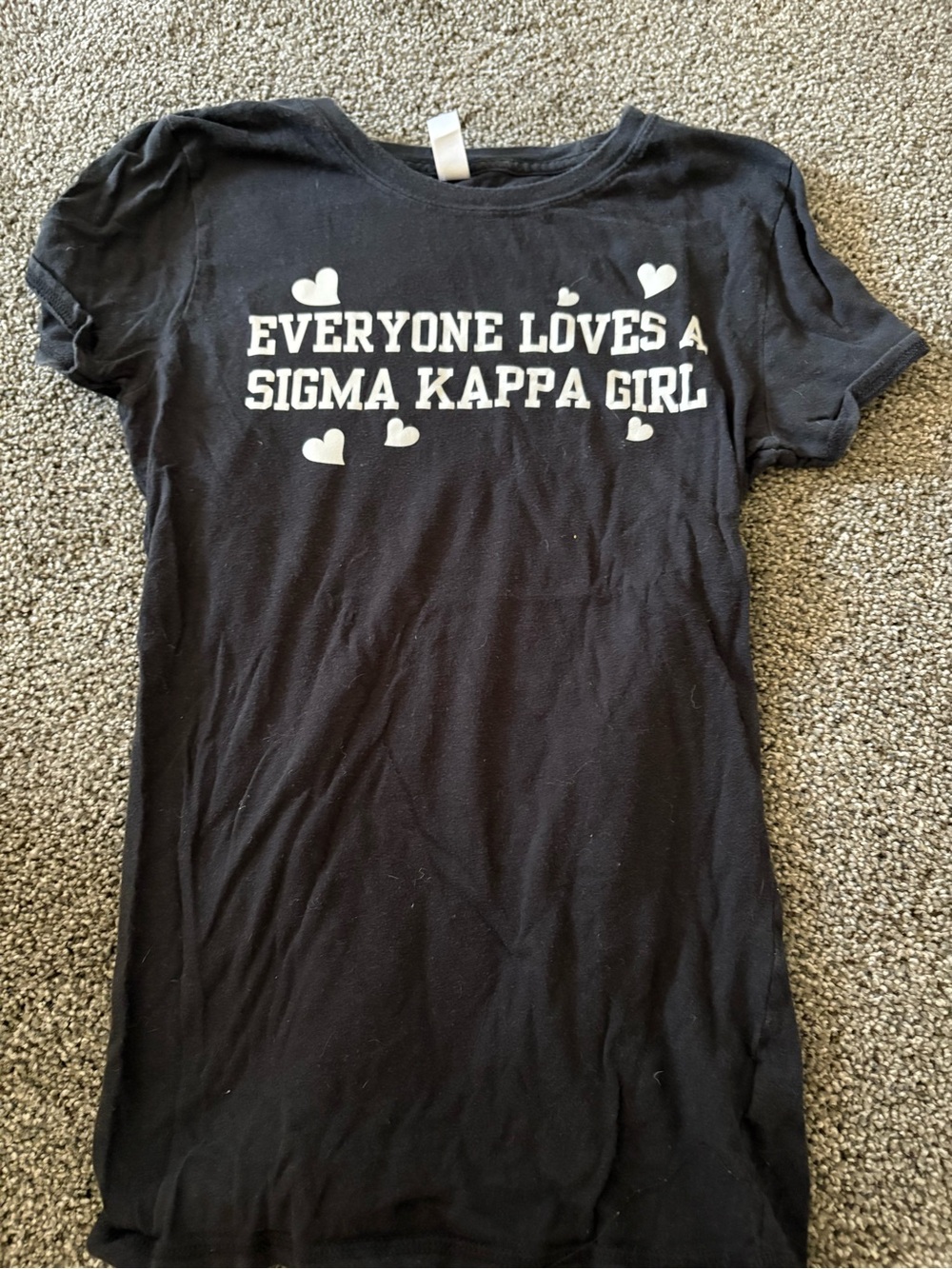 Everyone Loves a Sigma Kappa Girl Black Graphic Tee